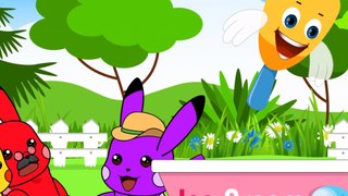 Mega Pikachu crying asking for flying Ice cream, Finger family songs, Cartoon for kids