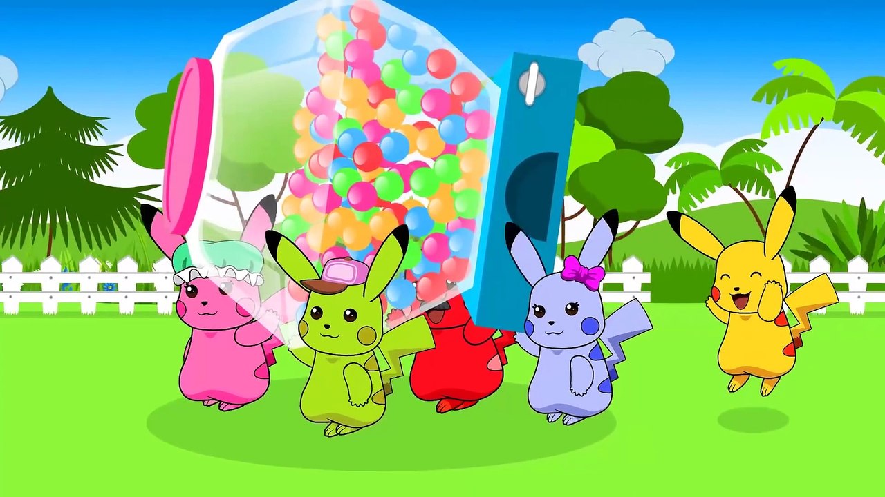 Mega Pikachu Giant Gumball, Nursery Rhymes songs for kids, Pikachu Pokemon Cartoon
