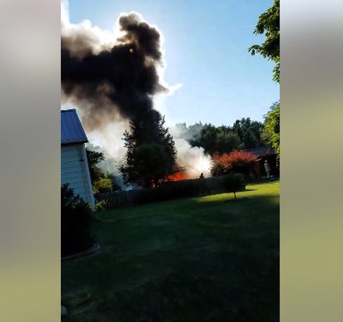 Man's Garage Burns Down After He Uses Smoke Bomb To Expel Wasps