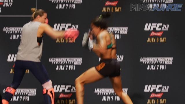 Amanda Nunes complete open workout ahead of UFC 213