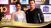 Yuvika Chaudhary And Prince Narula Come Hand In Hand | Zee Gold Awards 2017