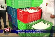 Productores piden promulgación de ley que impida uso de leche en polvo