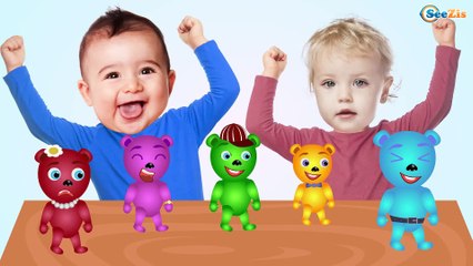 Video herunterladen: Learn Colors for Babies | Bad Baby Crying Gummy Bear | Finger Family Song.