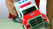 Fuego camión Policía coche ambulancia emergencia vehículos con garaje juego para Niños