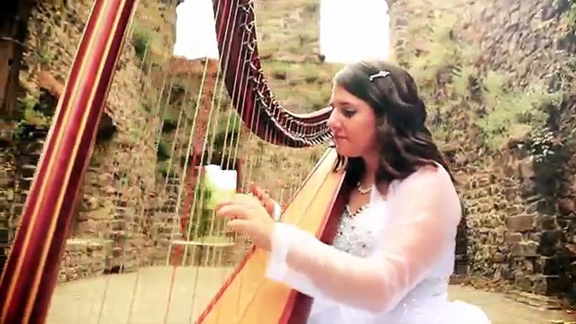 ⁣International Harpist playing bollywood songs for weddings in India