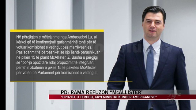 Zyrtare/ PD: Pranojmë paketën “McAllister Plus”, Rama kundër Yee - News, Lajme - Vizion Plus