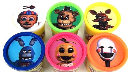FIVE NIGHTS AT FREDDYS Playdoh Toy Surprises with Chica, Bonnie, Foxy FNAF MyMojies, Hang