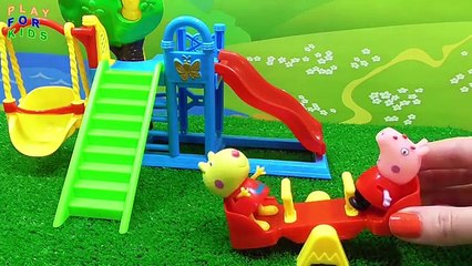 Cerdo juguetes vídeos con en y Peppa Pig Peppa de felpa doctor médico varicela en juego