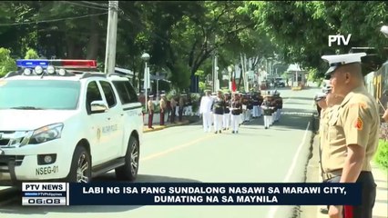 Labi ng isa pang sundalong nasawi sa Marawi City, dumating na sa Maynila