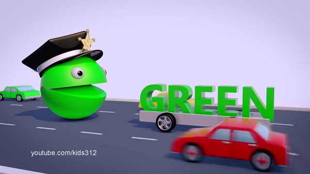 Learn Colors With Pacman Eating Ice Cream And Lollipops And chasing Cars Learn Colors With