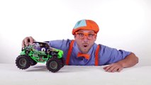 Monster Truck Toys for Kids5675676while jumping and hiking _ Blippi