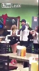 LiveLeak - Tipsy thots thrash it out at a Texas taqueria