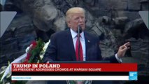 Trump in Poland: President takes applause from supporters at rally