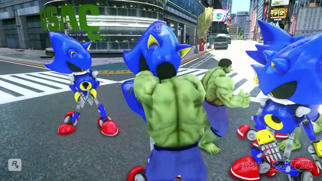 SONIC THE HEDGEHOG TEAM CARTOON VS GREEN HULK ARMY - EPIC BATTLE SONIC THE HEDGEHOG