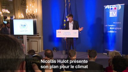Nicolas Hulot présente son plan pour le climat