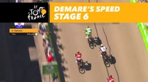 Démare sprint à / is sprinting at 67km/h - Étape 6 / Stage 6 - Tour de France 2017