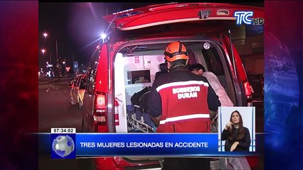 Tres mujeres lesionadas en accidente