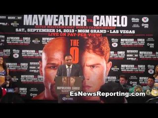 floyd mayweather vs canelo alvarez press conference