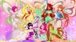 Winx Club Bloom, Stella Musa Flora Tecna Layla coloring book mlp family tv