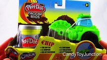 PlayDoh Tonka Diggin Rigs Chip the Cutter friends with Chuck the Dumper & Phillip the Loa