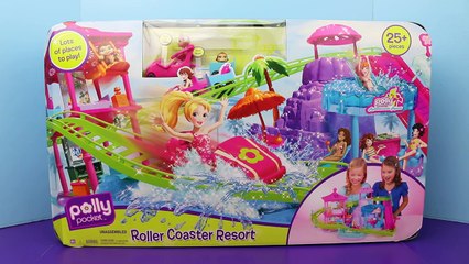 Polly Pocket Roller Coaster Ride Frozen Elsa Anna Merida Hans Barbie Toys DisneyCarToys