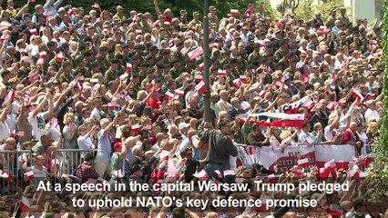 In Warsaw, Trump pledges support for NATO
