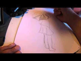 ''Sharky'' Shark | Drawing | umbrella girl