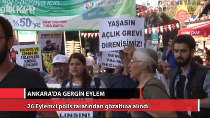 Ankara'da gergin eylem