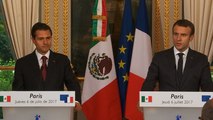 Déclaration conjointe d'Emmanuel MACRON et de M. Enrique PEÑA NIETO, Président du Mexique.