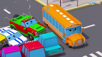 Cartoon for children Learn The Fire Truck rescue Cartoon for kids toddlers 3D Cars & Truck Stories