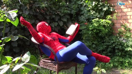 SCARY GHOST PRANK Spiderman vs Joker and Elsa Black Spiderman Pink Spidergirl Superheroes Real :))