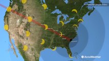 Path of the total solar eclipse across the US