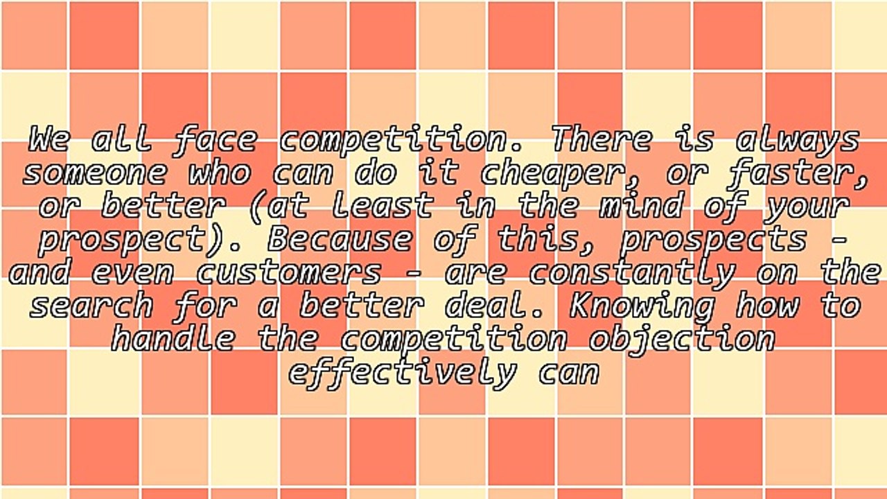 15 Ways to Handle the Competition Objection