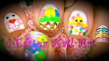 ✿Easter Nail Art Designs- Spring Flowers, Bunny, Eggs, Baby Chick, Rhinestones & Striping