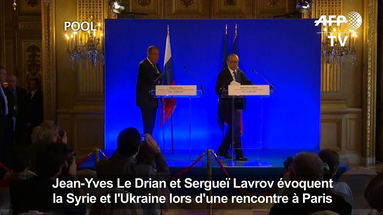 Le Drian et Lavrov évoquent la Syrie et l'Ukraine