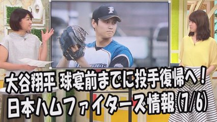 日本ハム 大谷翔平 球宴前までに投手復帰へ！ 2017.7.6 日本ハムファイターズ情報 プロ野球