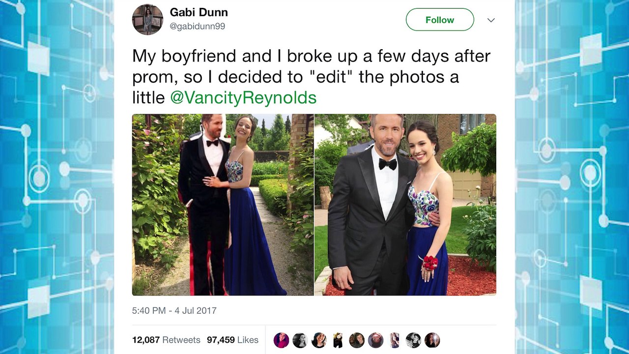 Ryan Reynold's Hilarious Response to Teen Fan's Altered Prom Photos