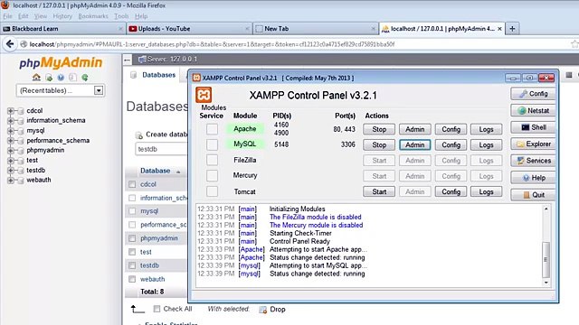 Connect to MySQL with PHP in XAMPP - Create a new database