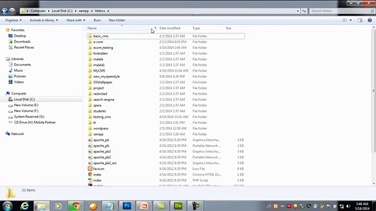 E-Commerce website in PHP & MySQL in Urdu-Hindi part 3 setting up folders
