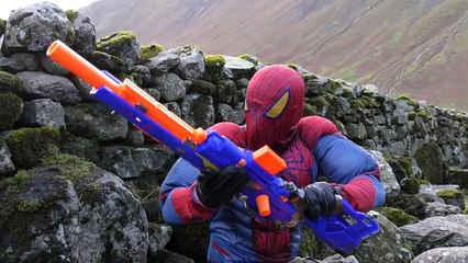 Americano Batalla pistola en en vida francotirador soldados hombre araña guerra Nerf vs 3 nerf real e1