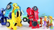 Transformers Rescue Bots Blurr has a big Rescue with Bumblebee, Sideswipe, Heatwave &