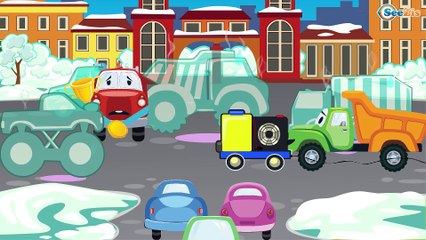 Cars for kids - The Red Fire Truck - Kids Channel KC - Power Wheels PW