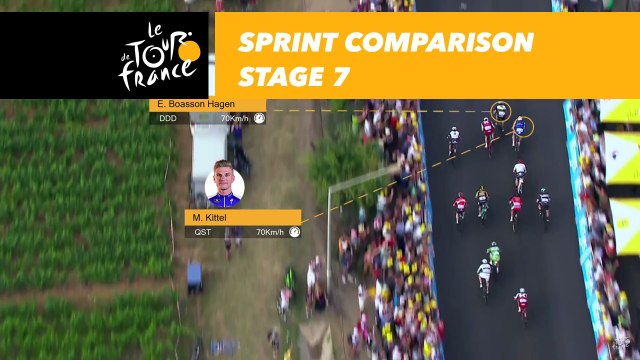 Comparaison des sprints / sprint comparison - Étape 7 / Stage 7 - Tour de France 2017