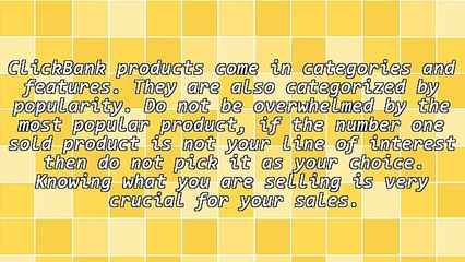 Finding The Right ClickBank Product For You
