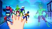 En enmascarados dedos trajes familia héroes Spiderman en la canción rusa sobre los dedos