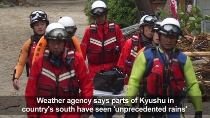 Rescuers scramble to find missing after Japan floods
