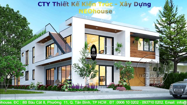 Thiet Ke Biet Thu Hien Dai 2 Tang BT03