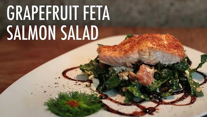 Grapefruit Feta Salmon Salad- Healthy meal plans by MEAL5.com