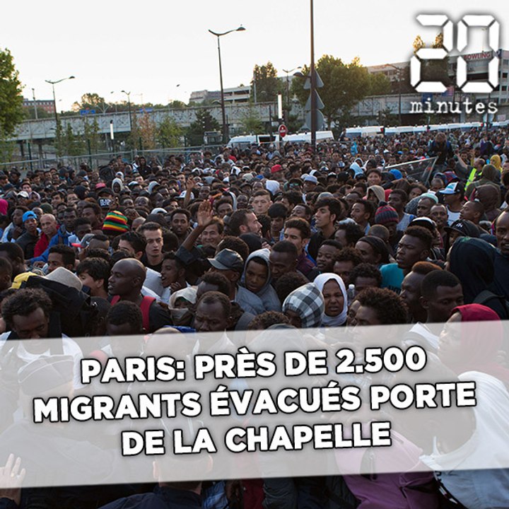 Paris: Près de 2.500 migrants évacués porte de La Chapelle
