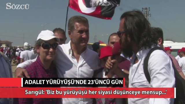 Mustafa Sarıgül: 'Biz bu yürüyüşü her siyasi düşünceye mensup yurttaşlarımız için yapıyoruz'